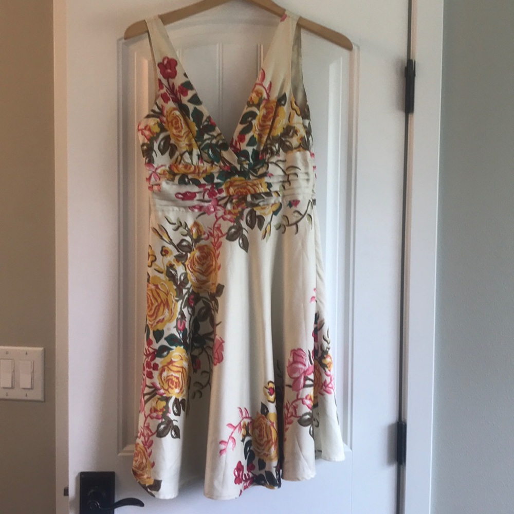 Floral dress- V cut front and back